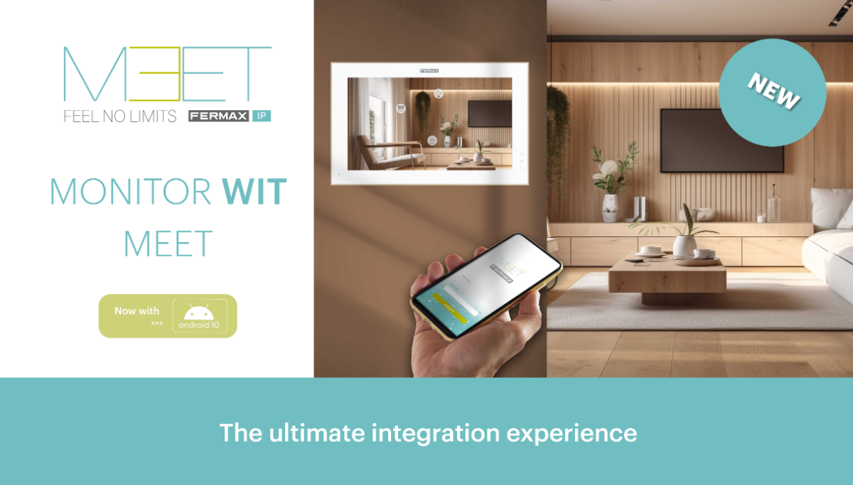New WIT monitor with Android 10, the most compatible IP video intercom with Home Automation